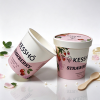 Gobelets en papier jetables à paroi simple de 16 oz (500 ml) avec couvercles de 98 mm, revêtement PE de qualité alimentaire, contenants étanches pour boissons froides
