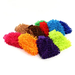 car cleaning towel microfiber chenille car wash glove for car care dealing cleaning and kitchen towel