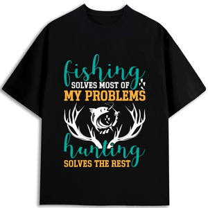 Camiseta de Pesca y Caza para Hombre, 180 g/m², 100 % Algodón, Cuello Redondo, Manga Corta, Estampado, Ecológica, Hecha en EE. UU. - Product Image 1