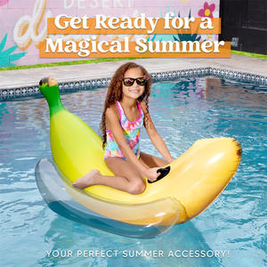 แพยางรูปกล้วยพีวีซีสำหรับผู้ใหญ่และเด็ก  สำหรับเล่นในสระว่ายน้ำ  ของเล่นน้ำ - Product Image 4