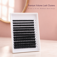 Extensions de cils en bouquets volumineux de qualité supérieure, de 10 mm à 20 mm, avec bande large, Fournisseur en gros OEM ODM