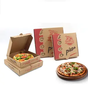 7 8 9 10 12 pouces échantillon gratuit boîte de carton à pizza ondulé kraft 12 pouces 33x33 fabricant puissant