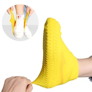 Tái Sử Dụng Silicone Giày Bao Gồm Và Khởi Động Không Thấm Nước Mưa Vớ Silicone Cao Su Giày Bảo Vệ