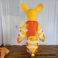 Costume de mascotte personnalisé Funtoys Lapin jaune, Grillo, Insecte, Mantis, Déguisement de cosplay de dessin animé pour carnaval adulte