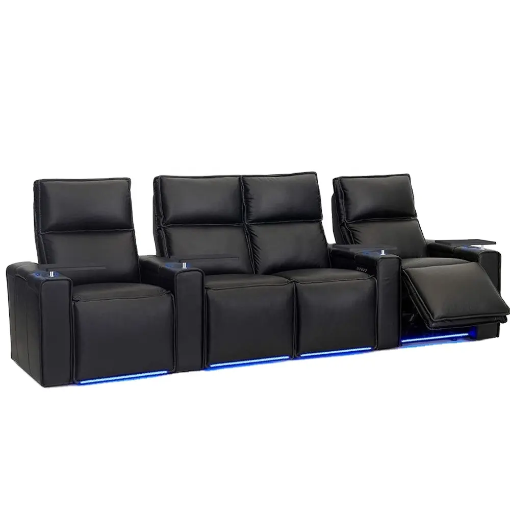 Geeksofa ev sineması lüks elektrikli Recliner kanepe sinema odası sandalye Modern ticari mobilya sentetik deri