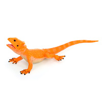Figurines d'animaux en PVC massif, modèle de simulation de lézard agama à tête plate, vente en gros