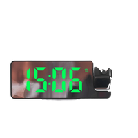 Horloge numérique à grand affichage LED rouge net avec projection miroir Réveil à détection de température Offres Spéciales transfrontalière