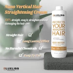 Luxliss all'ingrosso maxi oro brasiliano raddrizzamento puro bio raddrizzare cura crema lozione nano luxliss cheratina trattamento per capelli