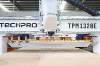 Máquina CNC TechPro para Fabricación de Muebles, Router CNC ATC con Cambiador de Herramientas Lineal