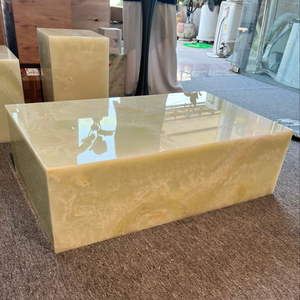 <span class=keywords><strong>Tavolo</strong></span> da pranzo moderno rotondo in marmo con Base geometrica in metallo - Product Image 4