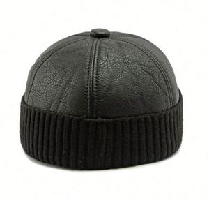 Casquette de baseball pour hommes d'âge moyen et âgés, protection des oreilles, polaire chaude, casquettes de sport épaisses en cuir PU pour l'automne et l'hiver - Product Image 5