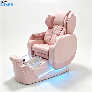 เก้าอี้นวดทำเล็บเท้าสปาหรูหราทันสมัย KISEN สำหรับร้านทำเล็บ สีชมพู - Product Image 4