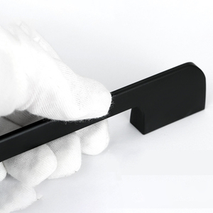 Modern Outdoor Furniture Cabinet Dresser Drawer Handles <strong>Matt</strong> <strong>Black</strong> Aluminium Alloy 1 Meter Long Wardrobe <strong>Door</strong> Handle Kitchen - Product Image 5