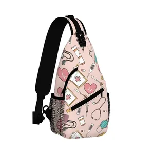 Borsa da petto piccola in poliestere con stampa Medical Care, regalo ideale per uomo e <span class=keywords><strong>donna</strong></span>, cartone animato 2D, grande capacità, sport all'aria aperta, tempo libero, moda - Product Image 2