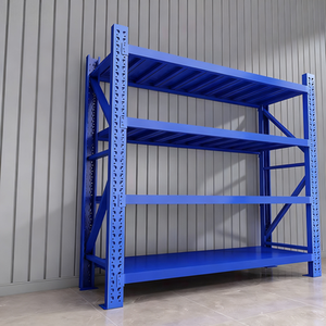 Giá để đồ bằng kim loại 4 tầng không cần bu lông, có thể điều chỉnh, giá để đồ nhà kho, giá để đồ kho hàng không cần bu lông - Product Image 1