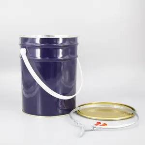 China Manufacturer Tinplate Paint Cans Wholesale Can Customize Size and Logo with plastic handle