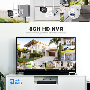 Srihome 5MP Hệ thống <span class=keywords><strong>camera</strong></span> an ninh cho an ninh gia đình không dây NVR Bộ dụng cụ máy ảnh ngoài trời hỗ trợ đầy đủ màu sắc tầm nhìn ban đêm - Product Image 3