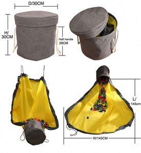 Bolsa de Almacenamiento de Juguetes con Muestra Gratis, Cesta para Juguetes, Tapete de Juego para Niños, Bolsa de Almacenamiento de Juguetes Plegable para una Fácil Limpieza - Product Image 3