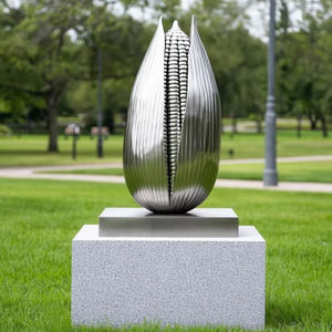 Criativo moderno Aço Inoxidável Metal Milho Design Paisagem Ornamento Pedra Esculturas & Esculturas - Product Image 2