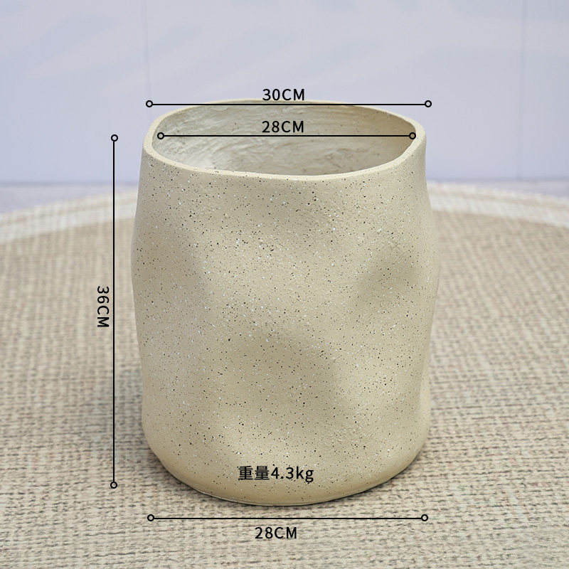 Beige money bag-small-diameter 28cm