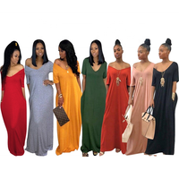 Nouvelle collection 2021 : Vêtements grande taille pour femmes, style européen et américain, couleur unie, coupe ample, manches courtes