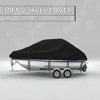 Housse de bateau universelle sur mesure pour bateau à coque en V, remorquable, étanche, anti-poussière, modèle 600D, 60"-90", neuve