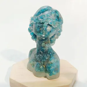 Fabrika enerji kristal moda karışık malzeme meditasyon kadınlar için heykeli şifa hediye