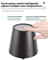 Lampe de table LED chic sans fil rechargeable, avec commande tactile, pour décoration de mariage, fête, maison, chambre, bureau, salle d'étude