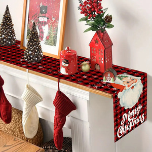 Nappe de Noël YUELIAN en lin imprimé, chemin de table pour la table à manger à la maison, décorations de table - Product Image 4