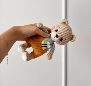 Gấu bông amigurumi móc tay, đồ chơi thú nhồi bông mềm mại cho bé - Product Image 4