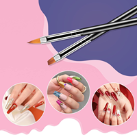 Stylo de gravure 3D YJY, outil à ongles en cristal à haute brillance, manche en plastique, embout en nylon à sertir, pointe pour les soins de beauté des cheveux, 3 pièces