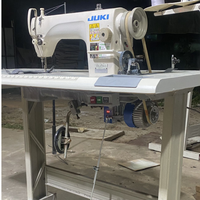 Machine à coudre industrielle à point noué Juki8700 à lit plat, à aiguille simple, fonctionnement manuel, construction métallique, nouveau moteur servo