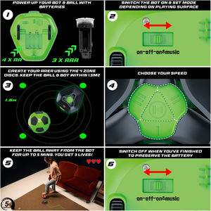 ITTL Nuevo Juguete Deportivo para Niños, Robot de Entrenamiento de Fútbol para Interiores, 3 Modos de Velocidad, Juego Interactivo de Drible de Fútbol para Niños - Product Image 5