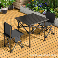 Tragbarer Eierroll-Klapptisch mit Hoher Rückenlehne, Modernes Eisen-Design, 2-Sitzer, für Outdoor-Camping, Picknick, Grillen, Auto-Montierbare Gartenmöbel