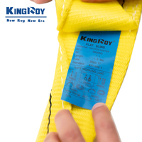 KingRoy 3ton sarı düz 6:1/7:1 göz tipi polyester dokuma kaldırma kemer kayışı CE ve GS sertifikası ile