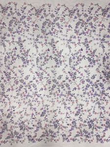 Tissu à paillettes violet clair en vente chaude, tissu brodé à sequins, tissu en tulle 3D, dentelle florale pour robe <span class=keywords><strong>de</strong></span> soirée - Product Image 4