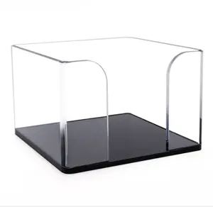 Custom made clear acrylic facial tissue case cover nakpin paper holder storage box with logo