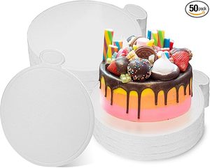 Mini plateaux ronds pour gâteaux, lot de 50, noirs, jetables, écologiques, <span class=keywords><strong>en</strong></span> <span class=keywords><strong>carton</strong></span> alimentaire, pour gâteaux, pâtisserie <span class=keywords><strong>DIY</strong></span>, desserts, fêtes - Product Image 5