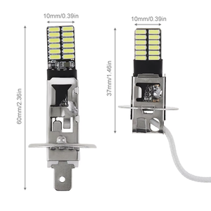 H1 H3 Canbus Super Bright LED Bulb Car Fog Light Bulbs Headlights 4014 24SMD 12V 6000K Daytime Running Light Auto Driving Lamp - Product Image 2