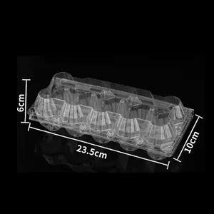 Wholesale 10 12 15 18 20 24 30 Holes Clear Quail Egg Tray Pet Transparent Rectangle Packaging For Quail Egg