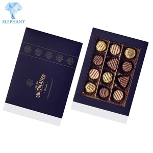 Boîte à chocolats vide en carton pour 10 truffes avec plateau de présentation, emballage cadeau en papier pour bonbons et chocolats, vente en gros Chine - Product Image 5