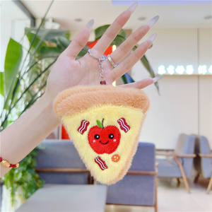 Peluche mignonne Peluches réaliste alimentaire en peluche porte-clés breloques Mini peluche Simulation en forme de nourriture fruits avocat pomme <span class=keywords><strong>Pizza</strong></span> porte-clés - Product Image 5