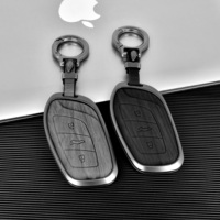 DM Étui de protection élégant pour clé de voiture en alliage de zinc électroplaqué et cuir de haute qualité pour voitures MG et Roewe
