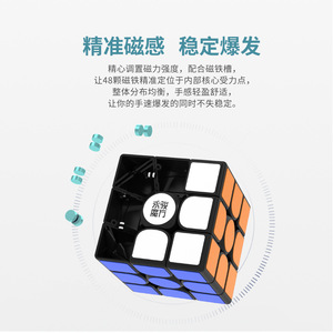 ยงจุน แม็กเนติก 3x3 รูบิค'คิวบ์ ของเล่นเสริมพัฒนาการสำหรับเด็กและนักแข่งขัน - Product Image 1