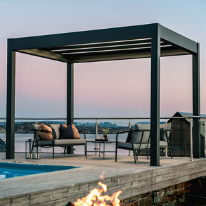 Qingying Haute Qualité 3x4 3x6 <span class=keywords><strong>4x3</strong></span> 5x3 5x4 6x4 6x6 Persienne Motorisée Gazebo Toit Électrique Bioclimatique Pergola Extérieure En Aluminium - Product Image 2