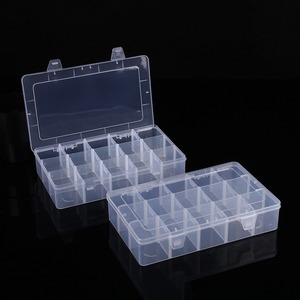 Caja de Almacenamiento Transparente de Plástico PP con 15 Compartimentos y Divisores Desmontables para Equipo y Accesorios de Pesca - Product Image 1