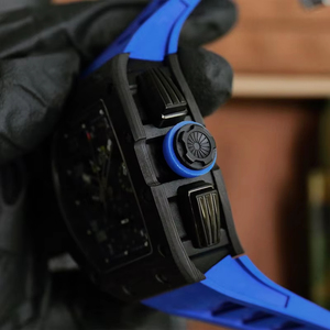 Mens Luxury Carbon Fiber Blue Rubber Strap <b>Skeleton</b> Tourbillon Business and Casual Water Resistant <b>Automatic</b> Mechanical <b>Watch</b> - Product Image 4