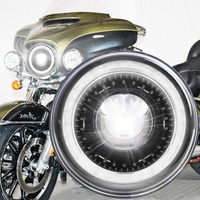 Luces Intermitentes para Motocicleta con Diseño de Ojo de Dragón de 7 LED, Aprobadas por DOT E9, Luces Blancas DRL para Harley Davidson