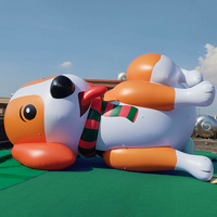 Ballon en PVC personnalisé à l'hélium, modèle de chien gonflable flottant géant pour événements en plein air