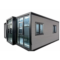 Maison préfabriquée modulaire moderne de 20 pieds ou 40 pieds, extensible, confortable, mobile et pliable, type conteneur.